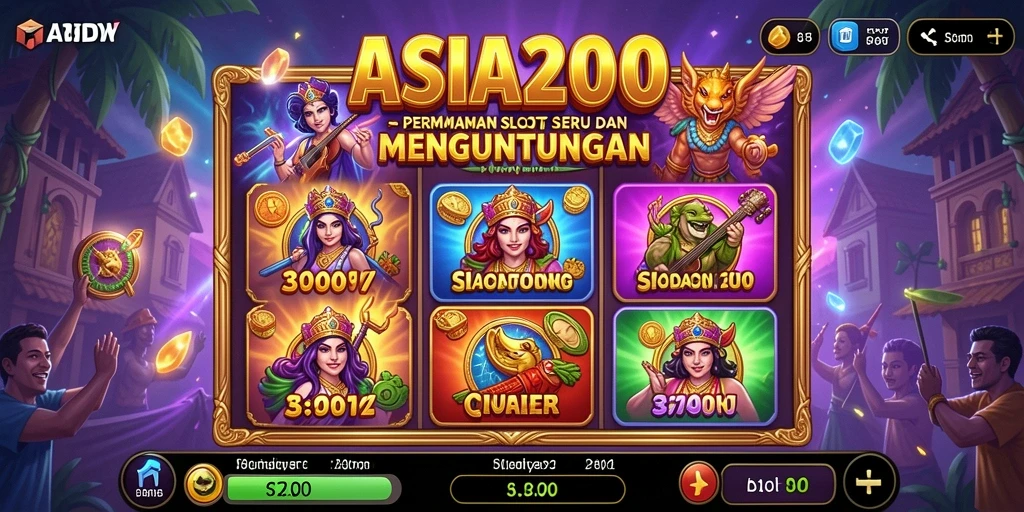 Tampilan gameplay ASIA200 dengan berbagai slot yang menarik.