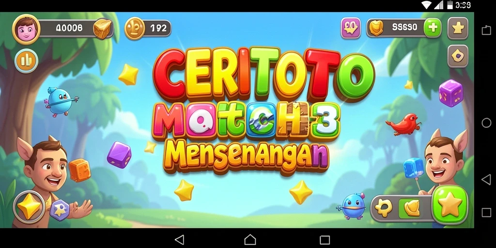 Screenshot CERITOTO memperlihatkan aksi mencocokkan permata yang seru dan menghibur.