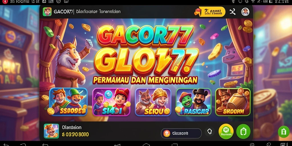 Tampilan gameplay GACOR77 dengan suasana Slot yang mendebarkan.