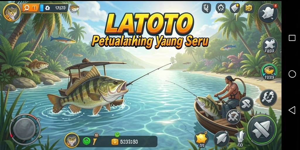 Tangkapan ikan yang mengesankan dalam gameplay LATOTO.
