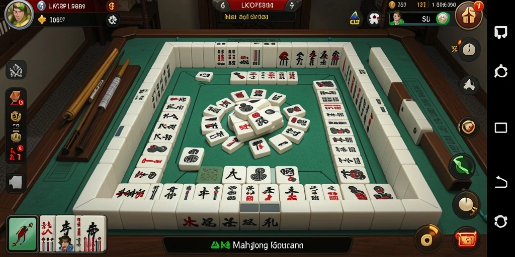 Tampilan gameplay LKOPEN yang mendebarkan dalam permainan Mahjong.