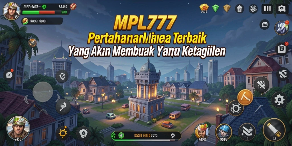 Tangkapan layar MPL777 menampilkan aksi menegangkan dalam pertahanan menara.