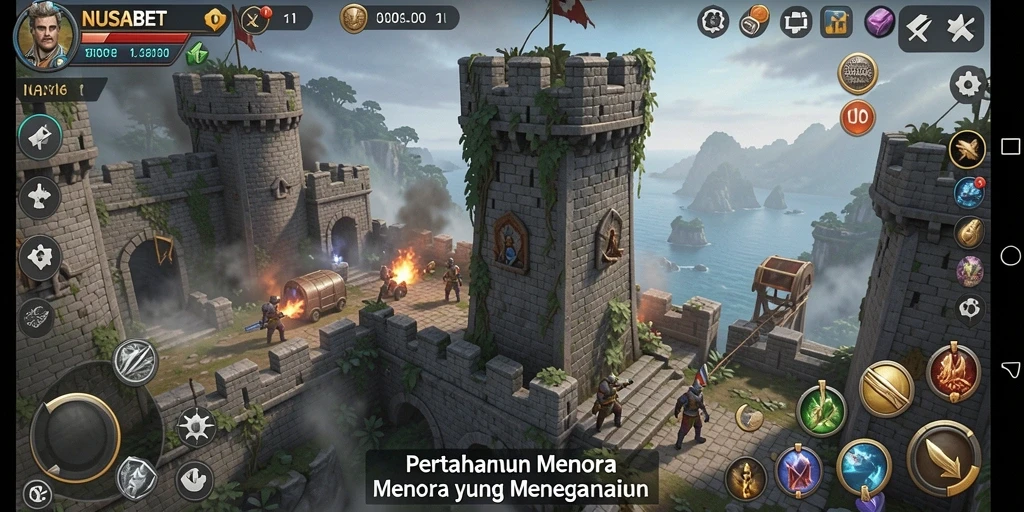 Gameplay seru dan strategis dari NUSABET Tower Defense.