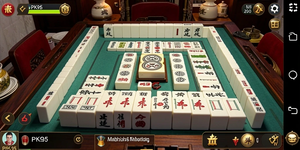 Tampilan gameplay PK95 yang seru dan menantang di dunia Mahjong.