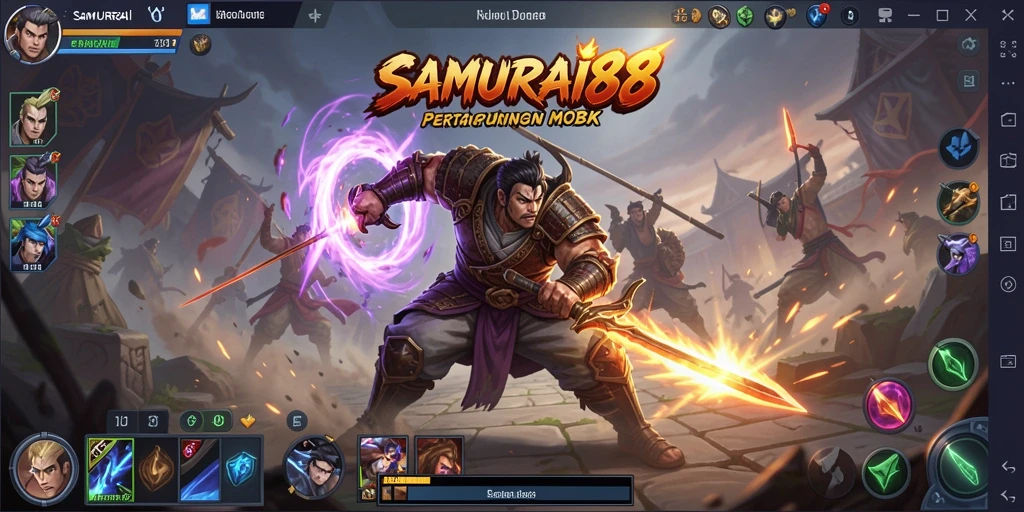 Gameplay seru dengan pertarungan strategis di SAMURAI88.